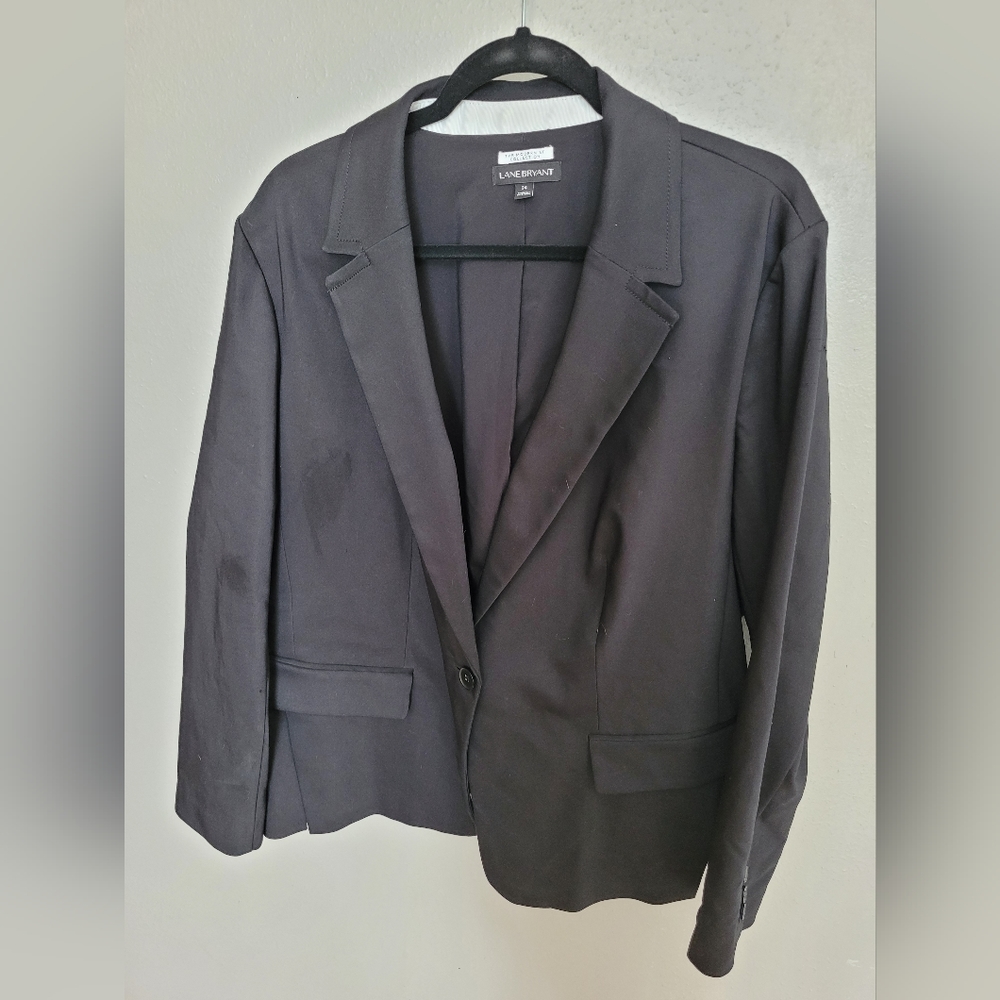 Plus Size Lane Bryant Blazer Jacket Size 24 Black